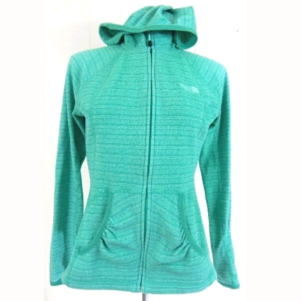 The North Face Green Striped Fleece Hoodie